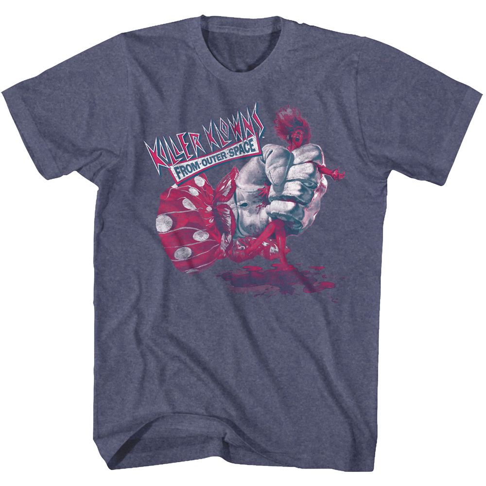 KILLER KLOWNS-SQEEZE-VINTAGE BLUE HEATHER ADULT S/S TSHIRT