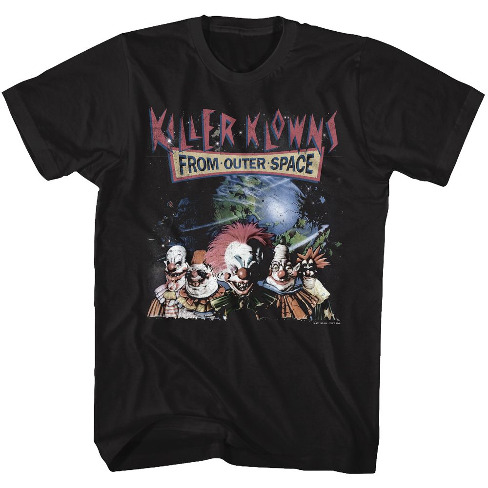 KILLER KLOWNS-KLOWNS IN SPACE-BLACK ADULT S/S TSHIRT