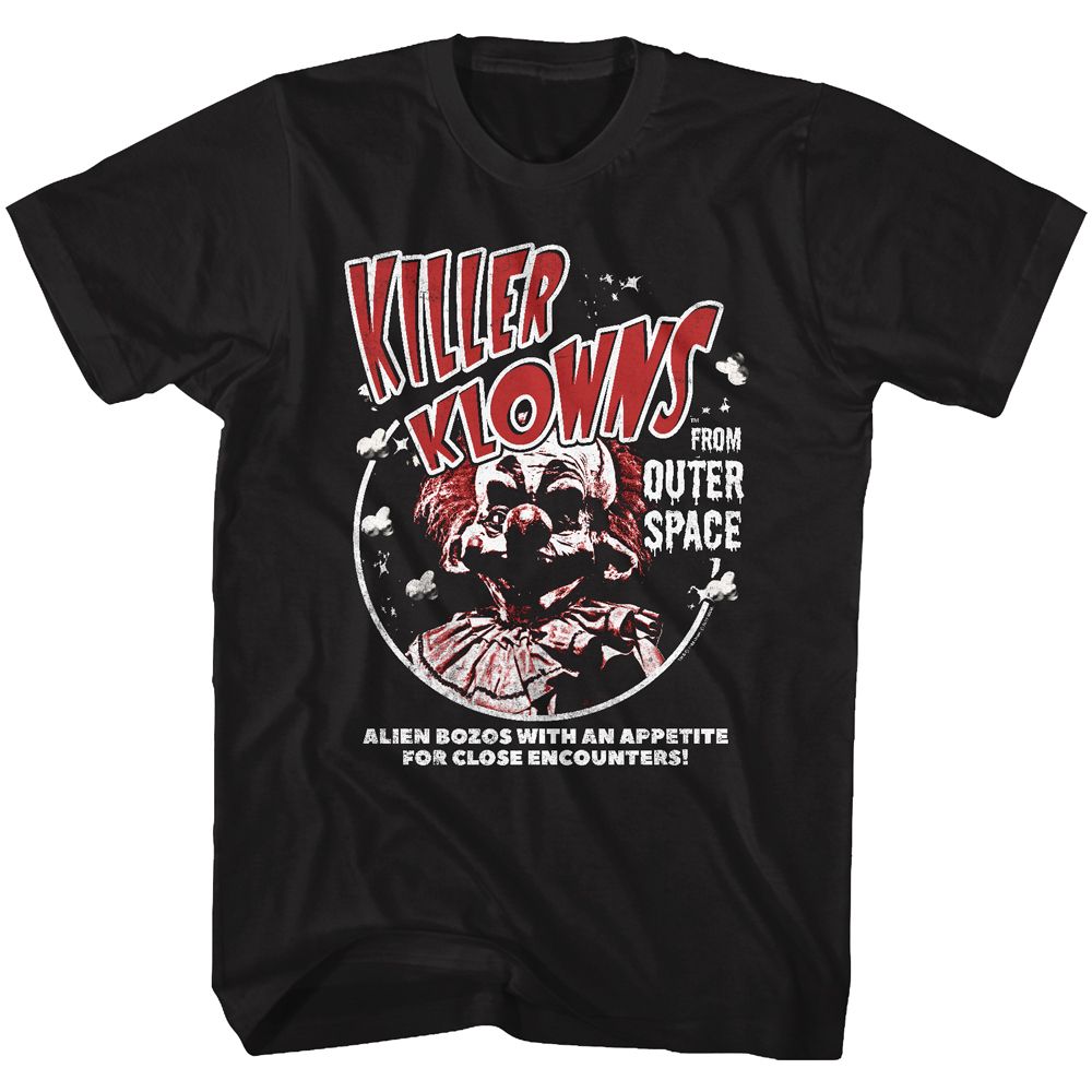 KILLER KLOWNS-ALIEN BOZOS-BLACK ADULT S/S TSHIRT