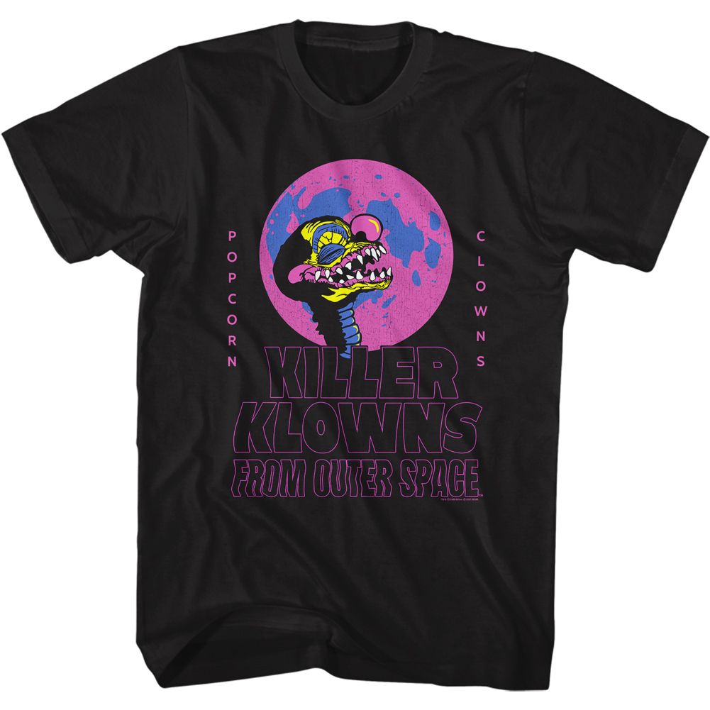KILLER KLOWNS-POPCORN CLOWNS-BLACK ADULT S/S TSHIRT