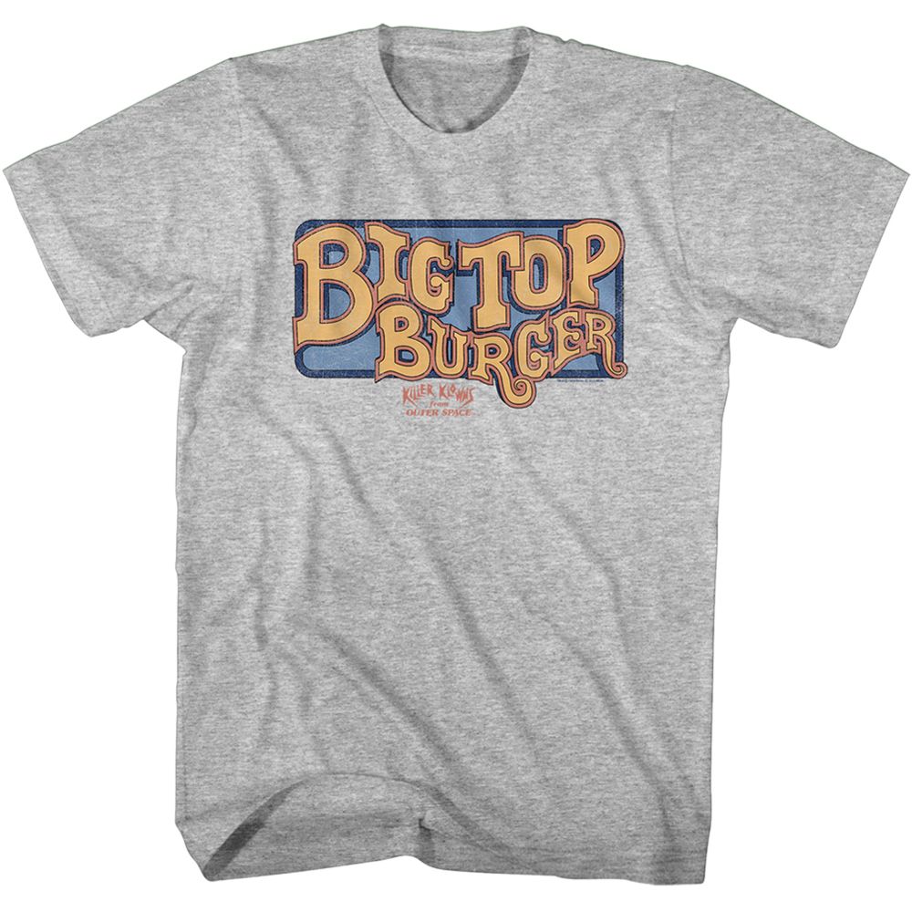 KILLER KLOWNS-BIG TOP BURGER-GRAY HEATHER ADULT S/S TSHIRT