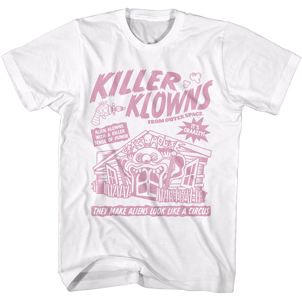 KILLER KLOWNS-KILLER KLOWNS KLOWN FLYER-WHITE ADULT S/S TSHIRT