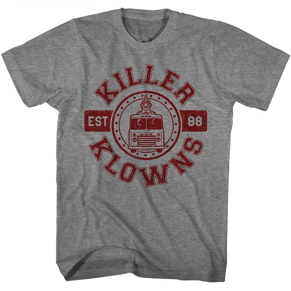 KILLER KLOWNS-KILLER KLOWNS KLOWN KOLLEGE-GRAPHITE HEATHER ADULT S/S TSHIRT