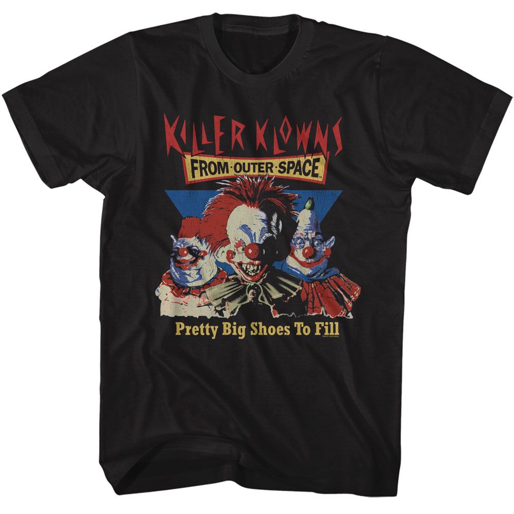 KILLER KLOWNS-KILLER KLOWNS PRETTY BIG SHOES TO FILL-BLACK ADULT S/S TSHIRT