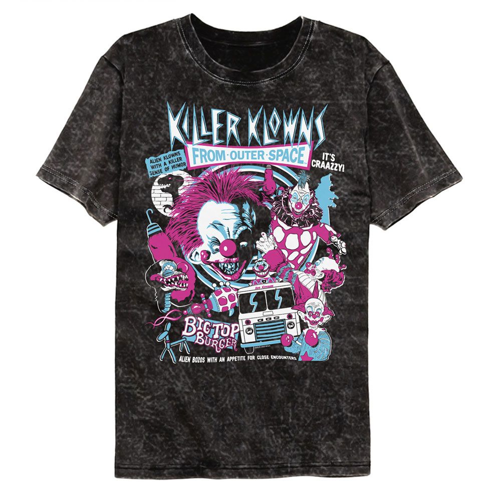 KILLER KLOWNS-KILLER KLOWNS CRAZY BUNCH-MINERAL WASH BLACK ADULT S/S TSHIRT