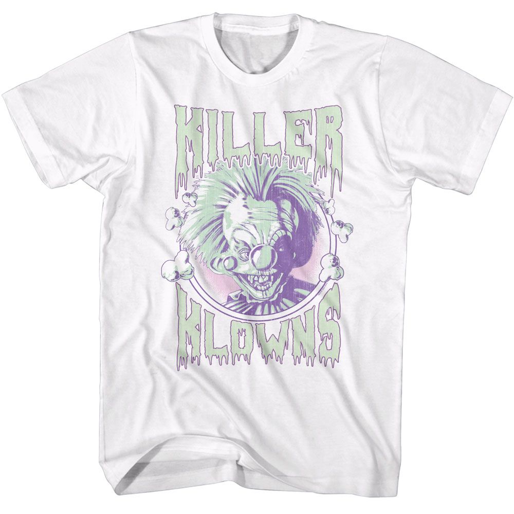 KILLER KLOWNS-KILLER KLOWNS PASTEL POPCORN-WHITE ADULT S/S TSHIRT