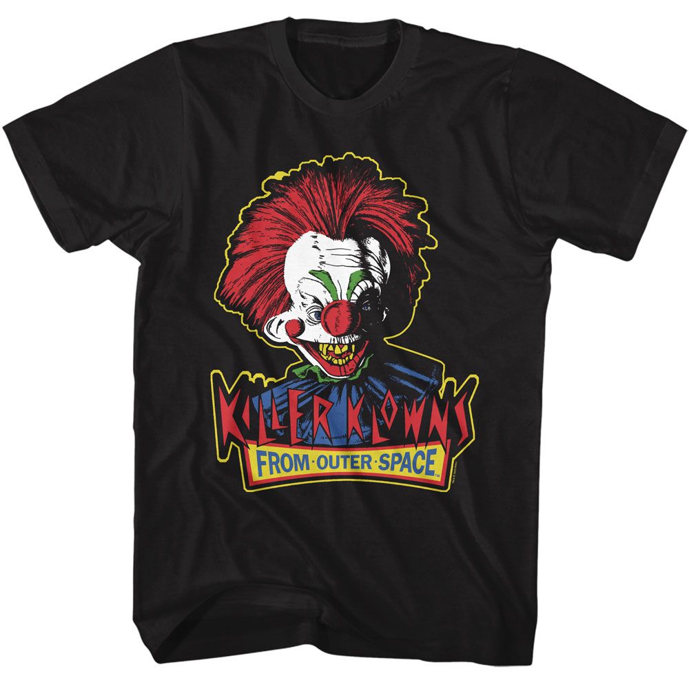 KILLER KLOWNS-KILLER KLOWNS HEAD AND LOGO-BLACK ADULT S/S TSHIRT