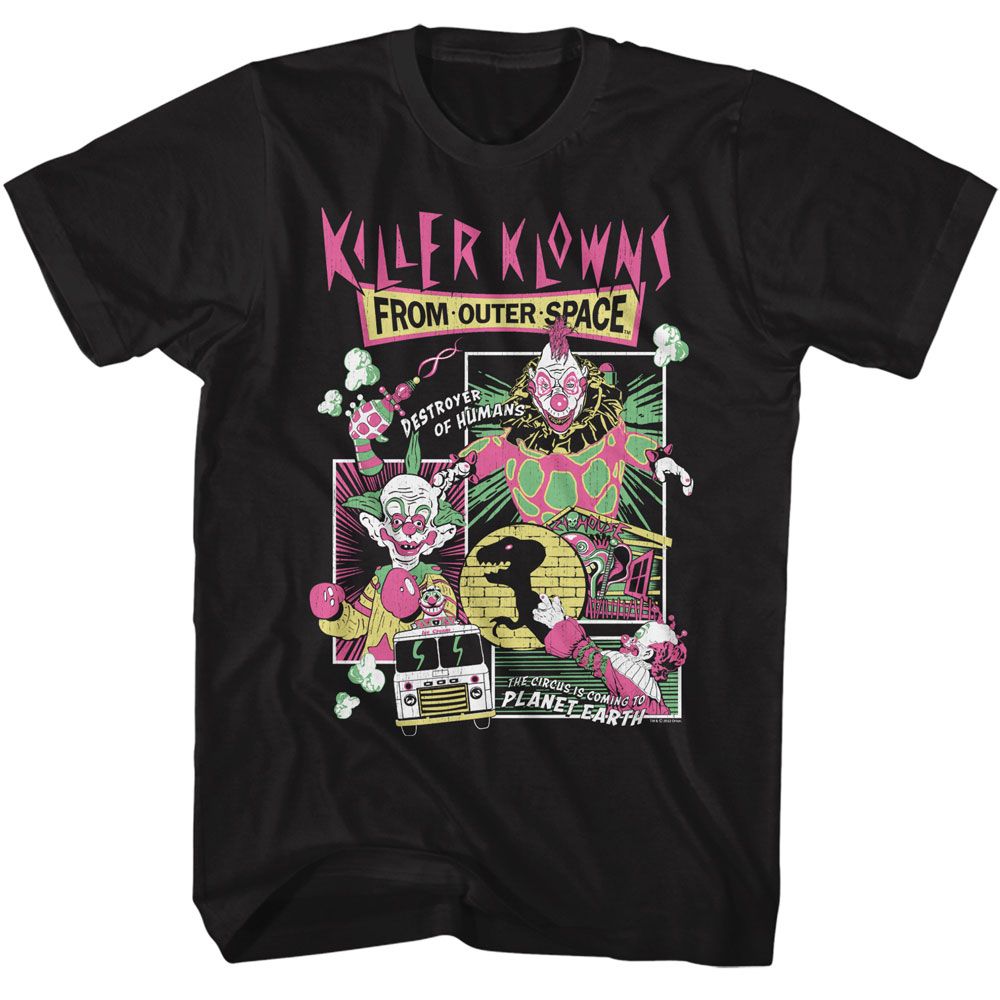 KILLER KLOWNS-KILLER KLOWNS COMIC BOXES-BLACK ADULT S/S TSHIRT
