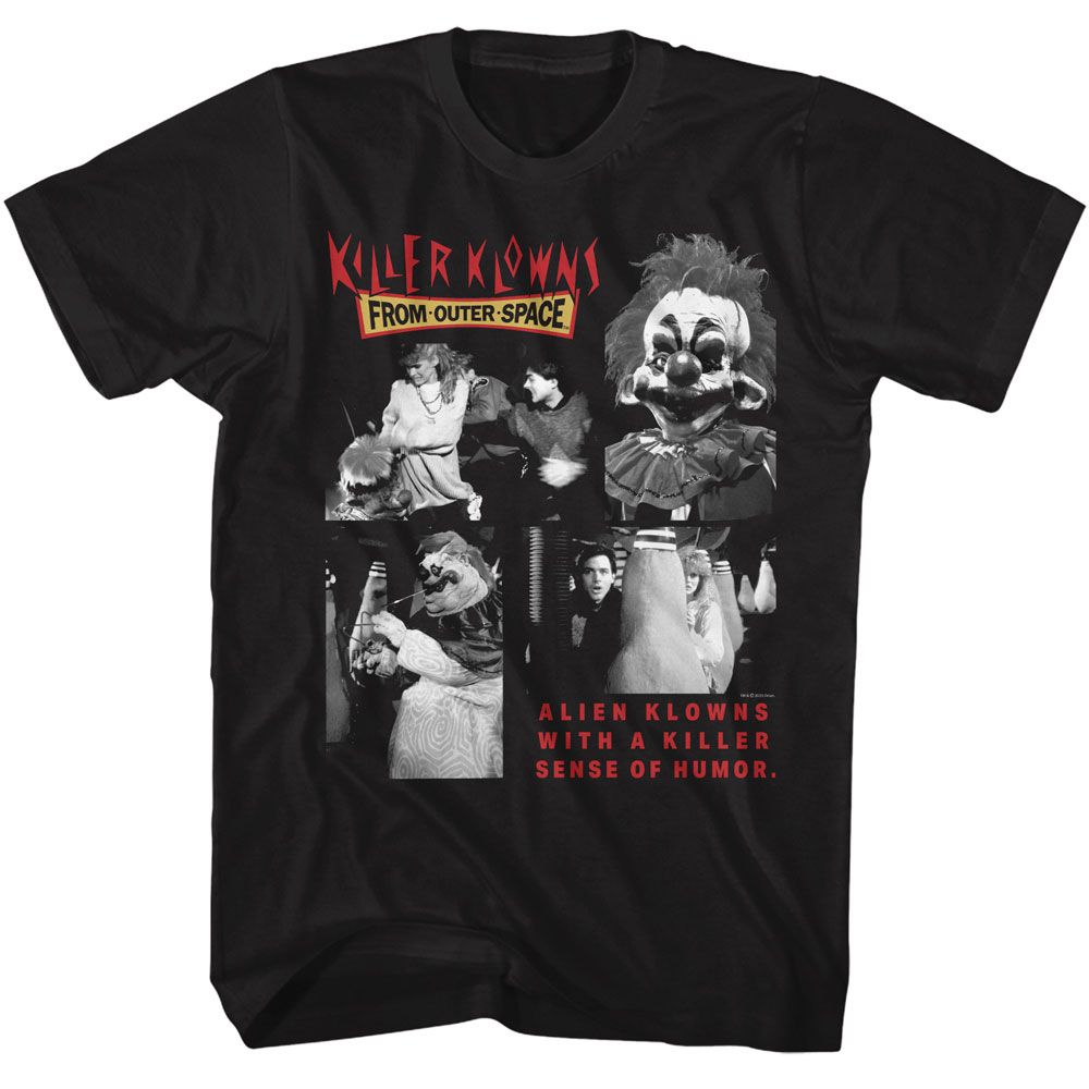 KILLER KLOWNS-KILLER KLOWNS FOUR BW PHOTOS-BLACK ADULT S/S TSHIRT