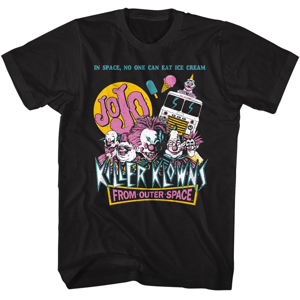 KILLER KLOWNS-KILLER KLOWNS IN SPACE NO ICE CREAM-BLACK ADULT S/S TSHIRT