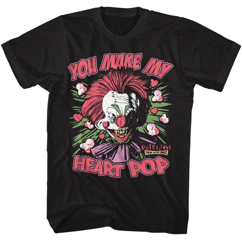 KILLER KLOWNS-KILLER KLOWNS HEART POP-BLACK ADULT S/S TSHIRT
