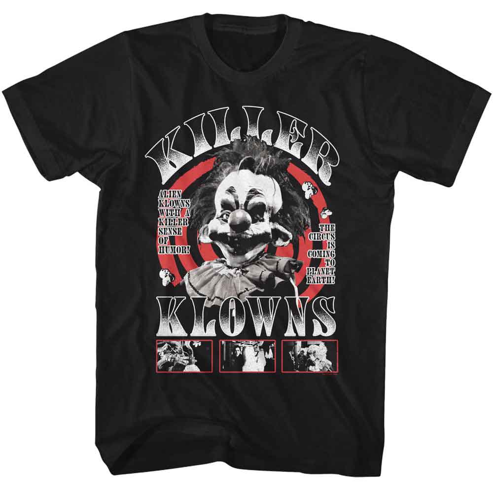 KILLER KLOWNS-KILLER KLOWNS SPIRAL-BLACK ADULT S/S TSHIRT