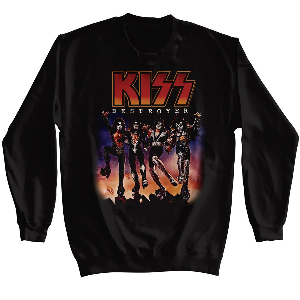 KISS-KISS DESTROYER-BLACK ADULT L/S SWEATSHIRT