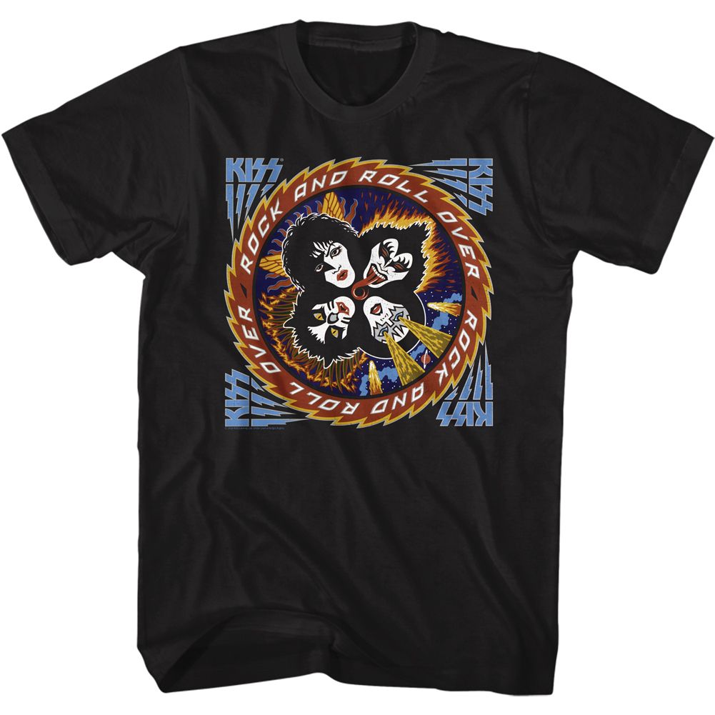 KISS-ROCKANDROLLOVER-BLACK ADULT S/S TSHIRT