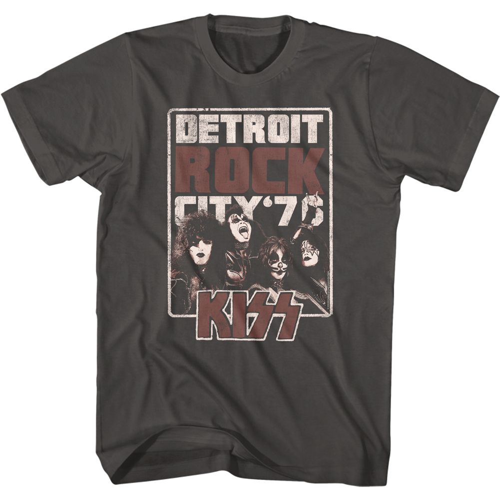 KISS-DETROIT ROCK CITY-SMOKE ADULT S/S TSHIRT
