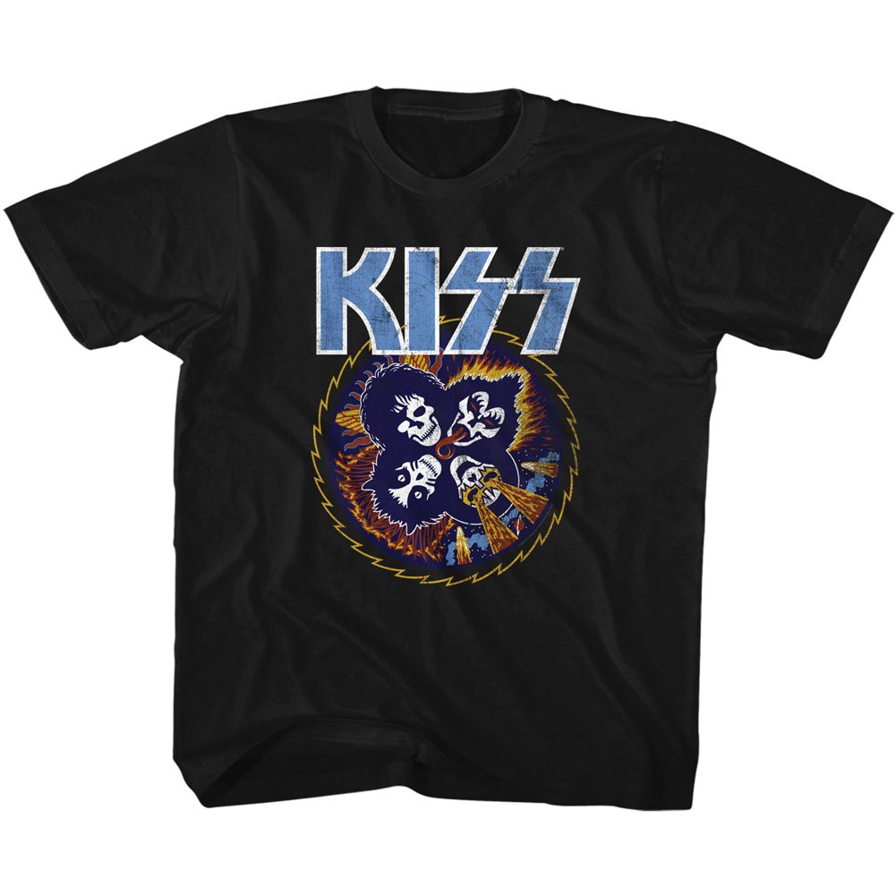 KISS-SKULL CIRCLE-BLACK YOUTH S/S TSHIRT