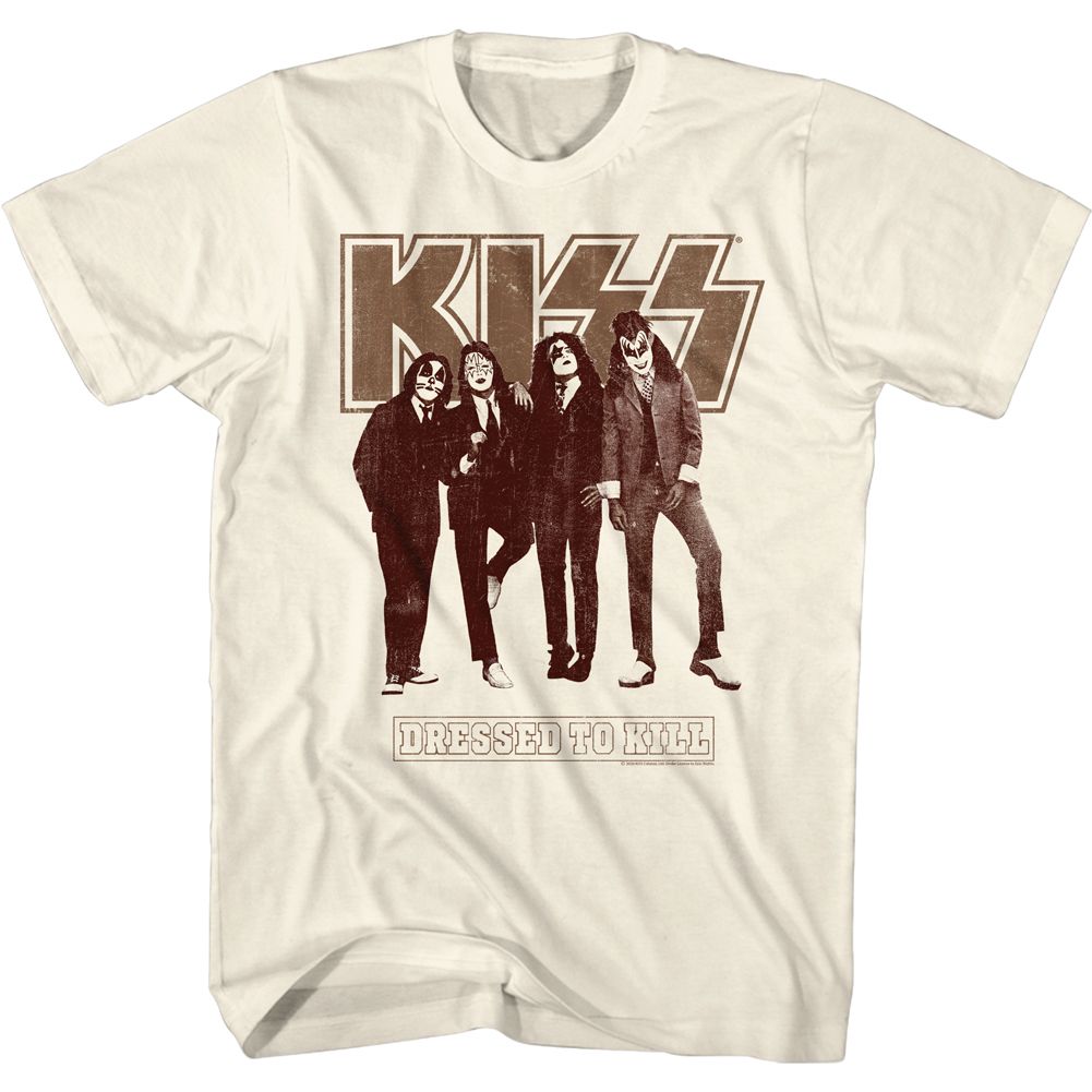 KISS-DRESSEDTOKILL-NATURAL ADULT S/S TSHIRT