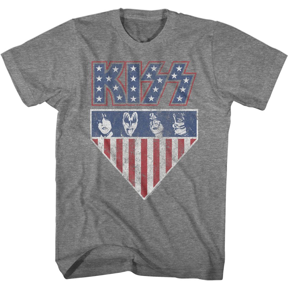 KISS-KISS1776-GRAPHITE HEATHER ADULT S/S TSHIRT