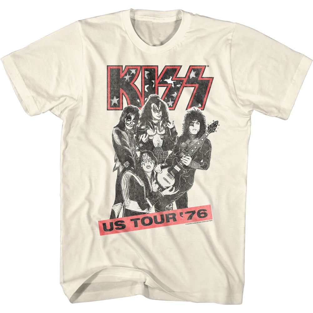 KISS-USTOUR76-NATURAL ADULT S/S TSHIRT