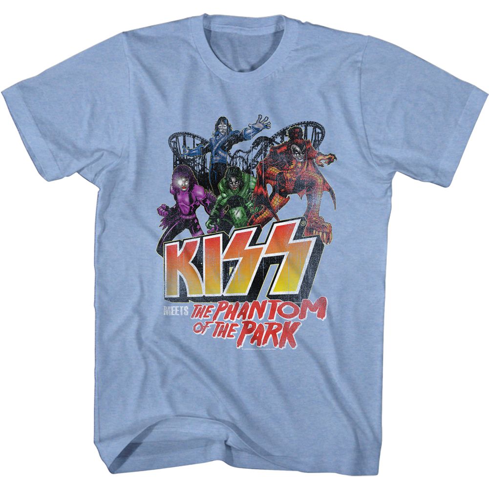 KISS-PARK PHANTOM-LIGHT BLUE HEATHER ADULT S/S TSHIRT