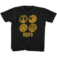 Thumbnail for KISS-SKETCHY FACES-BLACK YOUTH S/S TSHIRT