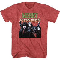 Thumbnail for KISS-MERRY KISSMAS-RED HEATHER ADULT S/S TSHIRT