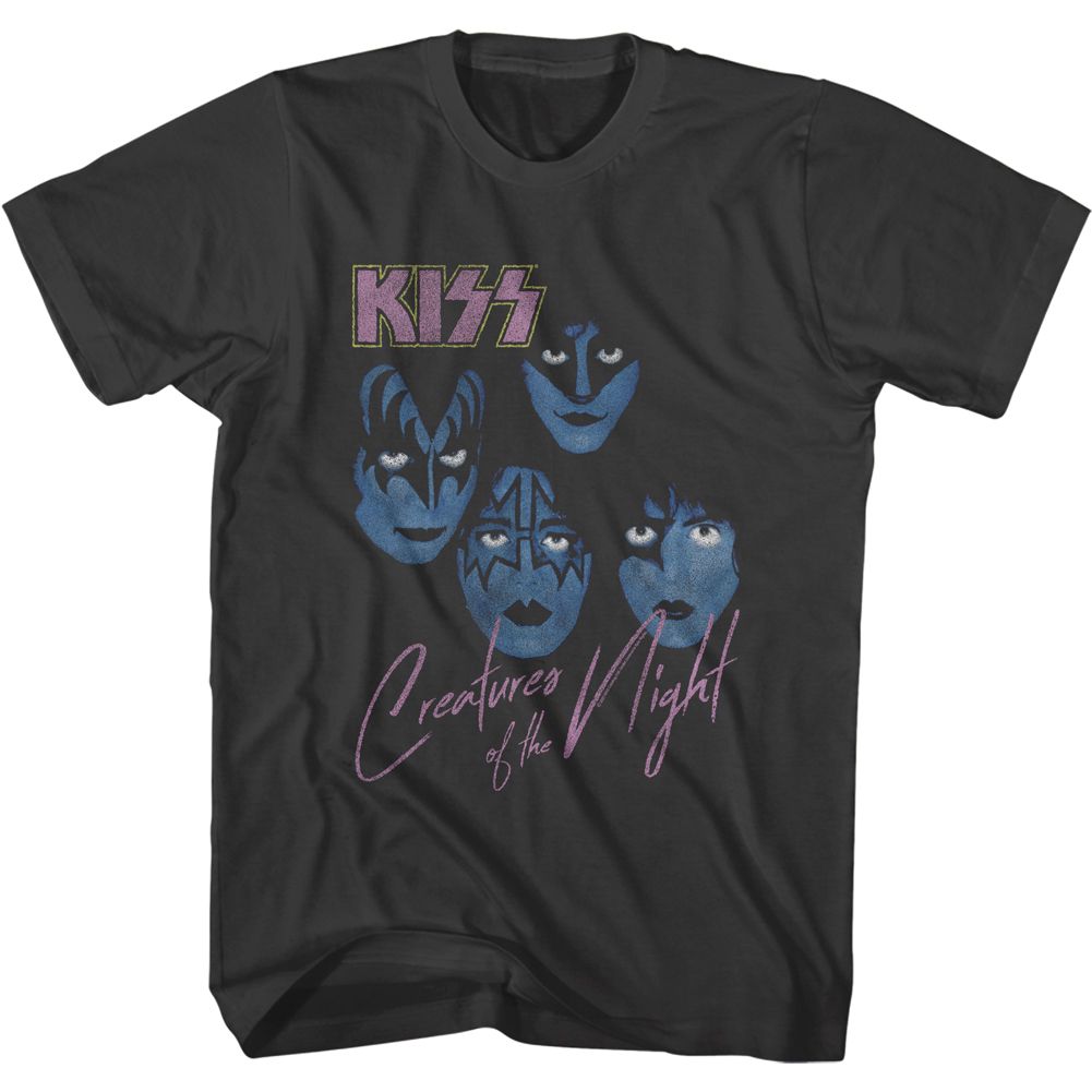 KISS-CREATURES OF THE NIGHT-SMOKE ADULT S/S TSHIRT