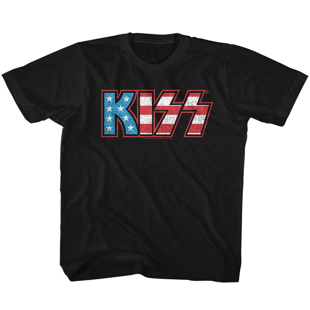 KISS-FLAG KISS-BLACK YOUTH S/S TSHIRT