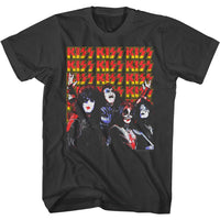 Thumbnail for KISS-LOTS OF LOGOS-SMOKE ADULT S/S TSHIRT