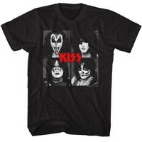 Thumbnail for KISS-KISS FOUR SQUARES-BLACK ADULT S/S TSHIRT