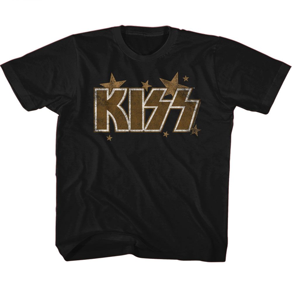 KISS STARS-BLACK TODDLER S/S TSHIRT