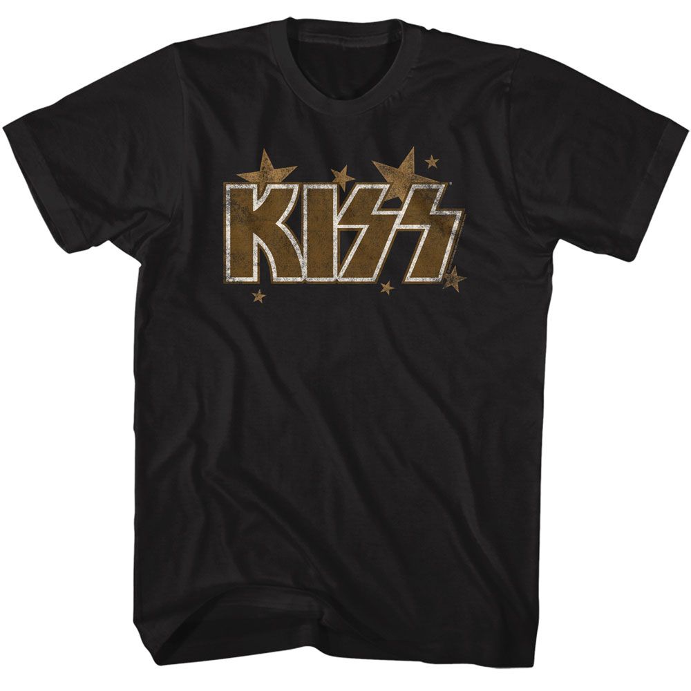 KISS-KISS STARS-BLACK ADULT S/S TSHIRT