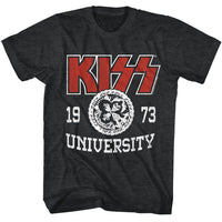 Thumbnail for KISS-KISS UNIVERSITY-BLACK HEATHER ADULT S/S TSHIRT