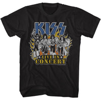 Thumbnail for KISS-KISS LIVE IN FLAMES-BLACK ADULT S/S TSHIRT