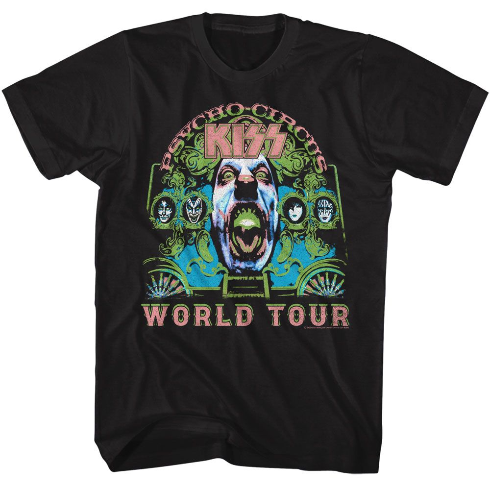 KISS-KISS PSYCHO CIRCUS-BLACK ADULT S/S TSHIRT