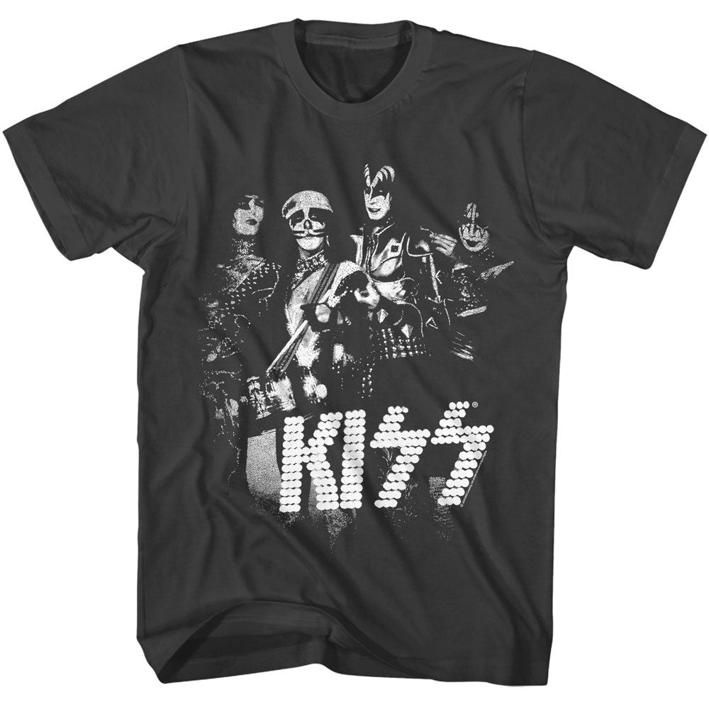 KISS-KISS LIGHTS-SMOKE ADULT S/S TSHIRT