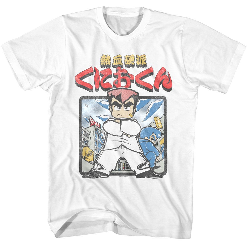 RIVER CITY RANSOM-RIVER CITY RANSOM HOT BLOODED KUNIO KUN-WHITE ADULT S/S TSHIRT