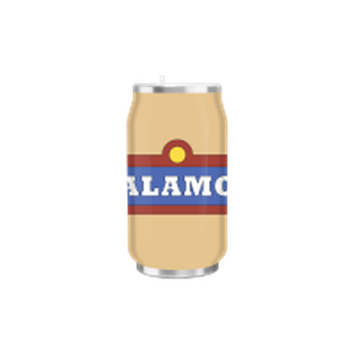 King Of the Hill Alamo Beer Logo  8.7oz Stainless Steel Double Wall Can Shape Cup – 12 pc ppk ($10.00 each)