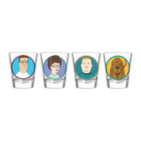 Thumbnail for King of the Hill Family Character Faces  4pc. 1.5oz. Mini Glass Set 4x1 – 24 pc ppk ($6.00 each)