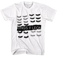 Thumbnail for KINGS OF LEON-KINGS OF LEON EYE LASHES-WHITE ADULT S/S TSHIRT