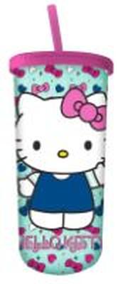 Thumbnail for Hello Kitty Bows and Hearts 20oz Plastic Tall Cold Cup w/ Lid and Straw – 24 pc ppk ($5.25 each)