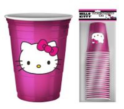 Hello Kitty Face 20ct 2oz Mini Plastic Disposable Cup Set – 48 pc ppk ($2.25 each)