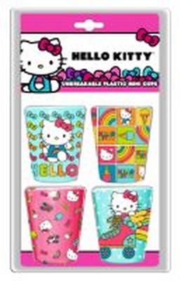 Hello Kitty Rainbows  4pc 1.5oz Plastic Mini Cup Set – 24 pc ppk ($3.50 each)