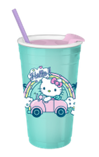 Thumbnail for Hello Kitty Rainbow Car 32oz Plastic Tumbler with Lid and Straw – 12 pc ppk ($5.25 each)