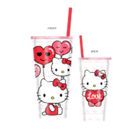 Thumbnail for Hello Kitty Balloons and Love  22oz Double Walled Stainless Steel Tumbler w Straw – 12 pc ppk ($12.50 each)