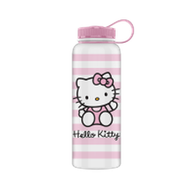 Hello Kitty Script Logo Pink  42oz Stainless Steel Water Bottle w Twist Lid – 12 pc ppk ($11.25 each)