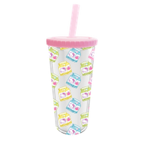 Thumbnail for Hello Kitty Milk Carton Toss  24oz Plastic Boba Tumbler w Lid and Straw – 12 pc ppk ($5.75 each)