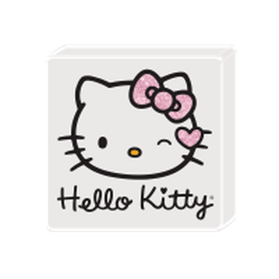 Hello Kitty Wink Glitter  5" x 5" Ceramic Box Sign – 12 pc ppk ($5.75 each)