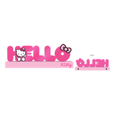 Hello Kitty Kindness  Die Cut Metal Word Sign 4.3" x 11.7" – 16 pc ppk ($4.50 each)