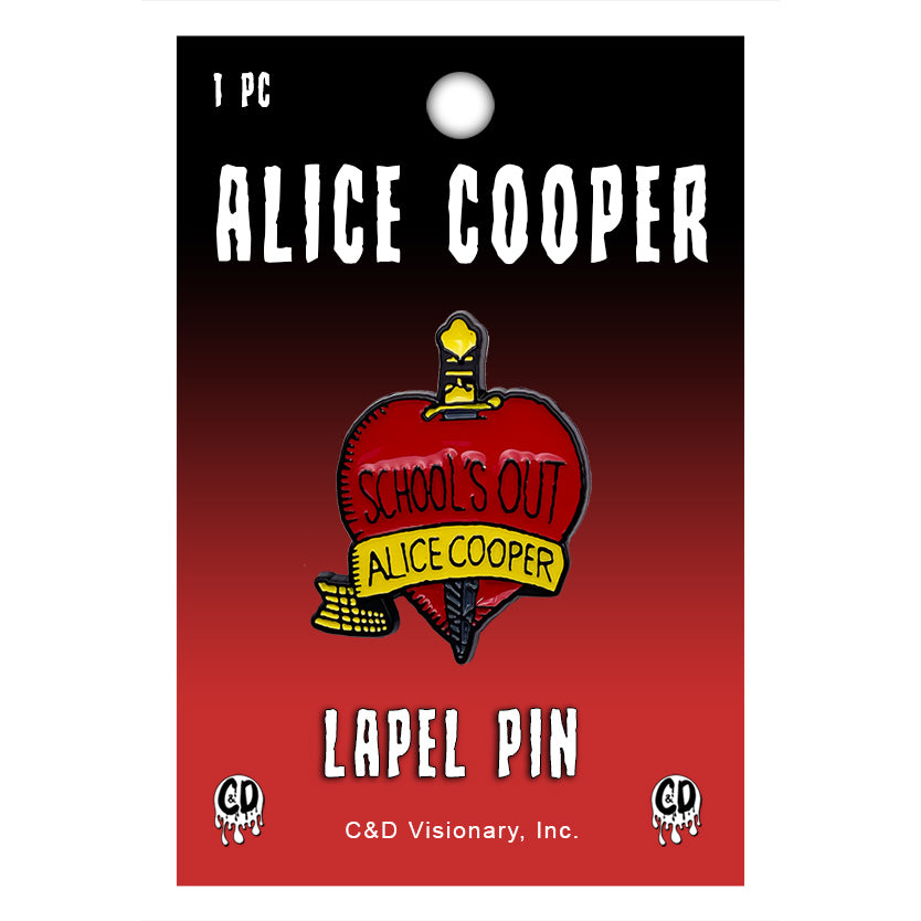 Alice Cooper School's Out 1.25" Lapel Pin - 3 pc prepack